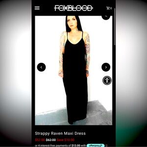 FOXBLOOD Strappy Raven Maxi Dress